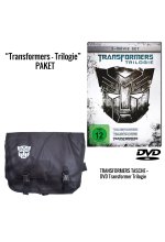 Transformers - Trilogie (3 DVDs) + Transformers Umhängetasche / Messenger Bag Schwarz DVD-Cover